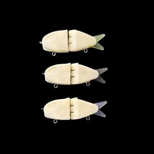 Vente en gros usine – Leurres de pêche ABS 65 mm 8,3 g non peints, corps vierges en vrac, leurres nageurs articulés simples pour la <span class=keywords><strong>truite</strong></span> - Product Image 1