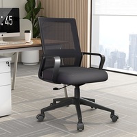 Chaise de bureau avec roulettes, confortable, ergonomique, réglable en hauteur, pivotante