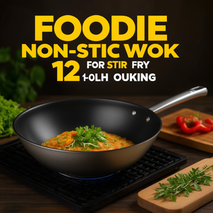 Wok antiaderente Foodie da 12 pollici per cucinare in frusta - Product Image 3