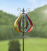 Grande sculpture de jardin rectangulaire en fer forgé, résistante aux intempéries, avec piquet, finition thermolaquée, style Art Déco, pour l'extérieur