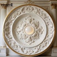 Rose de plafond décorative GRG, qualité export, style européen, en plâtre renforcé de fibre de verre, pour chambre et salle à manger