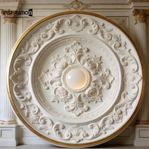 Rose de <span class=keywords><strong>plafond</strong></span> décorative GRG, qualité export, style europé<span class=keywords><strong>en</strong></span>, <span class=keywords><strong>en</strong></span> plâtre renforcé de fibre de verre, <span class=keywords><strong>pour</strong></span> <span class=keywords><strong>chambre</strong></span> et salle à manger - Product Image 1