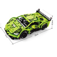 ELI TOYS Juego de Bloques de Construcción de Coche RC de Plástico ABS de 428 Piezas, Escala 1:16, con Alcance de 50 m, Juguete Educativo para Niños