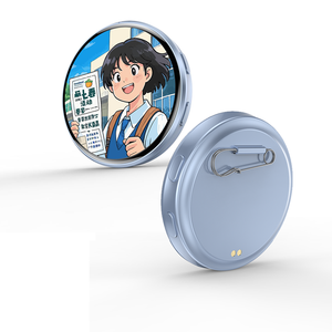 E87 Custom Photo Digital Badge With Touchscreen Display 128X128 TFT Screen USB Rechargeable <b>Smart</b> Earpick - Product Image 3