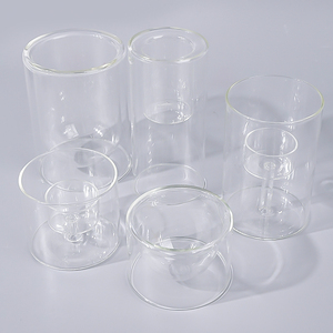 Portavelas de Vidrio Ámbar de Boca Ancha con Logotipo Personalizado, Colorido y de Lujo, para Centros de Mesa, Portavelas de Aromaterapia con Tapa de Vidrio - Product Image 4