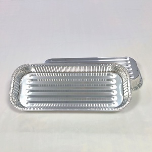 16*6,5*1,5 "1950ml Forma retangular Pastel poco profundo Horno Bandeja de papel de aluminio segura Contenedor de alimentos de papel de aluminio desechable para panadería <span class=keywords><strong>Piz</strong></span> - Product Image 6