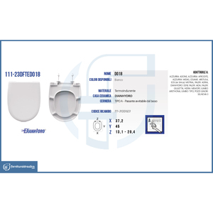 D018 Sedili WC Termoindurenti Impermeabili di Qualità Premium per Uso Interno - Product Image 2