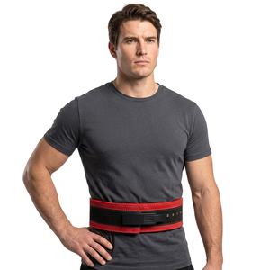 Hebilla de Cinturón de Alta Resistencia para Entrenamiento de Fuerza en el Gimnasio, Culturismo, Soporte Lumbar de Cuero para Levantamiento de Pesas, Profesional - Product Image 1
