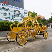 Carrosse électrique doré de Cendrillon - Véhicule de luxe personnalisé pour mariages, défilés et événements de conte de fées