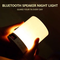 Nouvel arrivage réveil numérique Led couleur USB bureau tactile lampe Portable Bluetooth haut-parleur