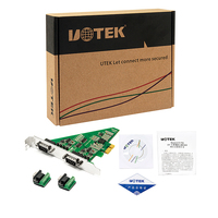 UOTEK UT-792 2 Port RS 485/422 PCI-E Kartu Adaptor Port Serial Komputer Desktop Kompatibel dengan Linux Stok Baru 12 Bulan