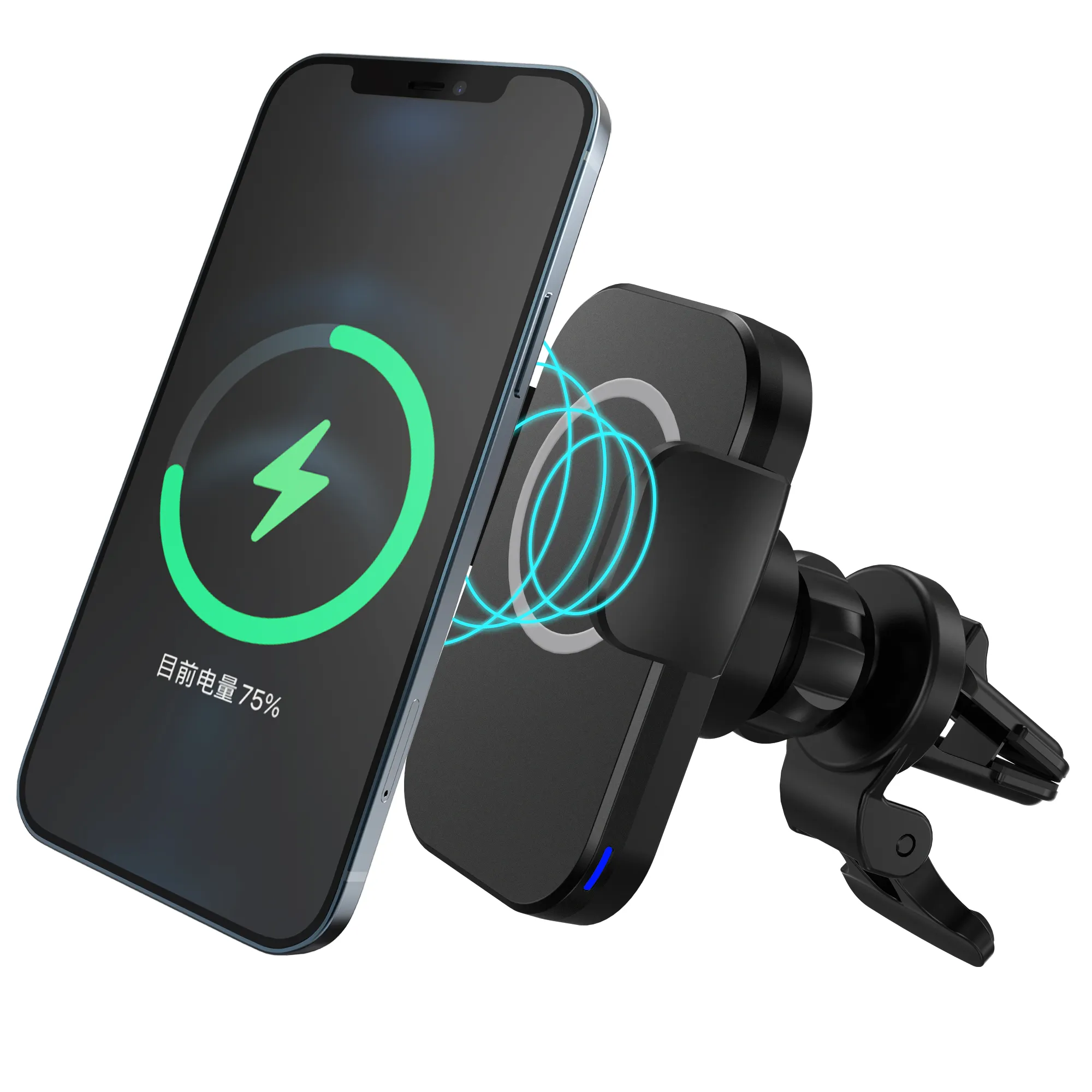 Shenzhen Diskon Besar-besaran Harga Pabrik Charger Mobil Nirkabel 5W/7W/10W/15W Ce Qi Pengisi Daya Nirkabel Magnetik untuk Samsung