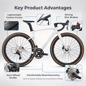 Bicicleta de Gravel TWITTER GRAVEL V3 RS-24S de Fibra de Carbono, Frenos de Disco Hidráulicos, 24 Velocidades, Ruedas de Aluminio 700c, Horquilla con Suspensión - Product Image 3