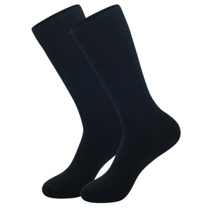 Calzini lunghi da uomo a strisce <span class=keywords><strong>taglie</strong></span> <span class=keywords><strong>forti</strong></span> in puro nero business cotone europeo - Product Image 1