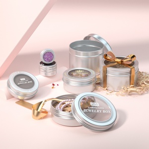 Lata Redonda de Aluminio de 30 ml, 50 ml, 80 ml, 100 ml con Ventana Transparente para Pendientes, Anillos, Contenedor Metálico, Caja con Tapa - Product Image 1