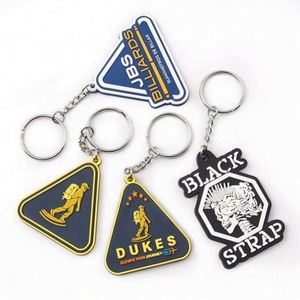 High Quality PVC Custom Keychain Cute Soft Rubber Keychain with <b>Blank</b> Logo for Promotional Gifts Quality Carabiners - Product Image 1