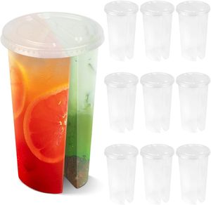 700ml PP Single Wall Transparent Disposable <b>Plastic</b> <b>Cup</b> for Bubble Tea Lovers Share Split <b>Cup</b> Drinks - Product Image 1