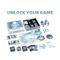 Coffret de Jeux de Société Haut de Gamme Artisanal Éco-responsable avec Élément Arbre 3D Pop-up et Boîte Texturée Lin pour Collection de Jeux de Table