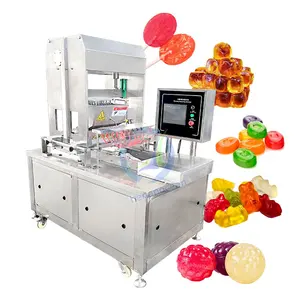 Full Automatic Sweet Jelly Candy Gummy depositante Rainbow Sour Belt Hard Candy Form Machine