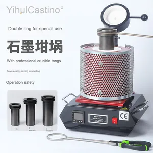 Horno eléctrico Industrial portátil de 5KG, fundición de cobre y oro, plata, crisol de grafito, <span class=keywords><strong>alquimia</strong></span> Experimental, fusión de oro - Product Image 2