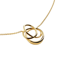 Joyería de Moda, Collar con Colgante de Círculo Geométrico de Plata de Ley 925, Cadena para Clavícula para Mujer, Regalo de Boda, Venta al Por Mayor
