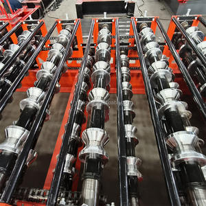 사다리꼴 TR5 + TR6 금속 지붕 패널 만들기 기계 5 톤 수동 Uncoiler 더블 레이어 타일 만들기 기계 - Product Image 4