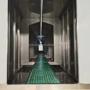 スプレートンネル前処理による自動粉体塗装ライン