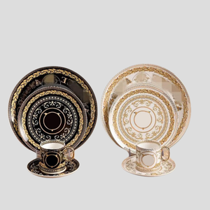 Service de table de luxe, cadeaux d'affaires royaux, service de table en porcelaine osseuse, ensemble de 4 pièces, service à café en céramique - Product Image 1