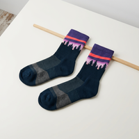 Chaussettes de trail mini-coussinées Trail Max, tricotées, anti-bactériennes, ODM, pour course à pied, automne, violet, petite taille