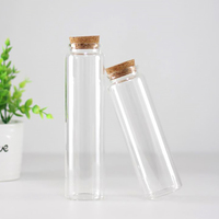 Flacons de tubes à essai en verre borosilicaté à fond plat de 47mm avec bouchon à vis en aluminium
