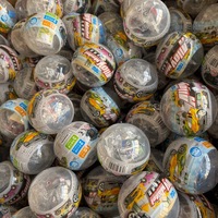Vente en gros à prix réduit : Capsules surprises rondes transparentes de 75 mm en forme d'œuf torsadé avec jouets blocs de construction de voiture