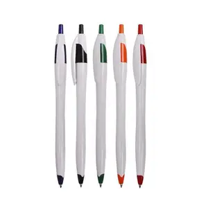 Custom Logo Colored Printed Plastic Advertising Ball Point Pen For School Students Office