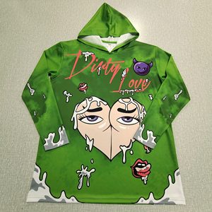 Hoodie Sublimasi Custom Cetak Seluruh Bagian Unisex Spandex Polyester Streetwear Sweatshirt Grafis Berkerudung Pria Wanita OEM - Product Image 4