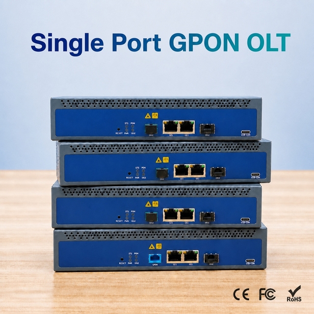 Mini 1pon 1 PON OLT Vsol V1600GS OLT Hot Selling V-sol 1 Puerto Gpon Single Port OLT for FTTH SOHO Small Business Network