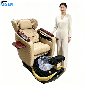 Silla de spa portátil de lujo para manicura y pedicura KISEN Modern Luxury Beauty, juego de silla y mesa para pedicura sin tuberías. - Product Image 6