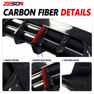 ZESON Carbon Fiber AE Style Rear <strong>Diffuser</strong> Valance Apron for BMW G20 G21 M340i LCI 2022-2026 - Product Image 4