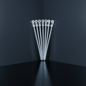 Fascette stringicavo con foro per montaggio - Confezione da 100 - 30 cm (11,8 pollici) 50 libbre - Fascette stringicavo con foro per chiodo/vite - Product Image 4