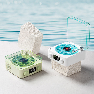 Popular Water Ripple Proyector Altavoz Lámpara 1500mAh Recargable Ruido blanco Ayuda para dormir Música Luz nocturna con reloj <span class=keywords><strong>digital</strong></span> - Product Image 5