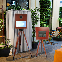 Photomaton de mariage en bois vintage, prix de gros, machine à photomaton en bois vintage avec imprimante et appareil photo