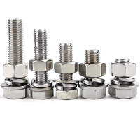 Vis à tête hexagonale en acier inoxydable ZLD 304 DIN933, ensemble de vis, écrous, rondelles plates et rondelles à ressort, service personnalisé disponible