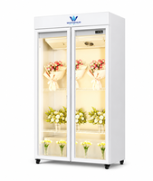 Réfrigérateur commercial pour la préservation des fleurs fraîches, vitrine réfrigérée avec refroidissement par air, sans givre et étagères réglables