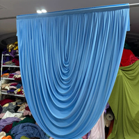 Rideau de plafond baroque en voile ajouré couleur ivoire pour décoration de salles de mariage