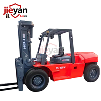 Vente directe d'usine Hefei, chariot élévateur Heli CPCD100 d'occasion, 10 tonnes, chariots élévateurs Heli d'occasion, haute qualité, chariot élévateur Heli 10 tonnes d'occasion