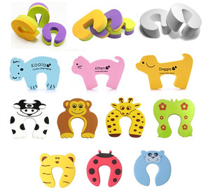 Sicurezza sveglia di arresto della porta del silicone del tappo di porta di stile della foglia di pizzico del dito del fumetto della fabbrica per la decorazione domestica del bambino - Product Image 6