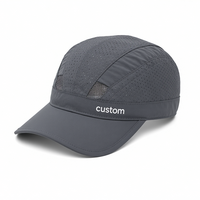 Gorra de siete paneles al por mayor 2026, ligera, sin estructura, tipo campamento, con logotipo personalizado bordado, paneles laterales de malla transpirable, proveedor de fábrica