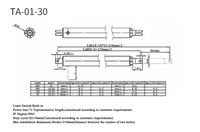 Actuador lineal Micro Tubular eléctrico automático de 12V/24V CC, varilla telescópica para robots de baja 3000RPM, uso de imán permanente