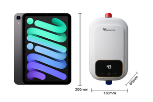 Calentador de Agua Instantáneo Eléctrico <span class=keywords><strong>Hannover</strong></span> para Ducha y Garaje, 3500W, Calentamiento Rápido, Plástico, Control Táctil LED, IPX4, Inglés - Product Image 6