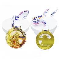 Médailles et trophées avec boîte, moulage sous pression, sport, natation, marathon, karaté, course, médaillons en métal, médailles personnalisées
