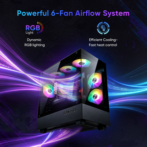 <span class=keywords><strong>PC</strong></span> de bureau gaming personnalisé OEM Intel Core i5 205H RTX 3050 6 Go LPDDR5 16 Go RGB Boîtier Aquarium Ordinateur de bureau RTX 5060 - Product Image 5