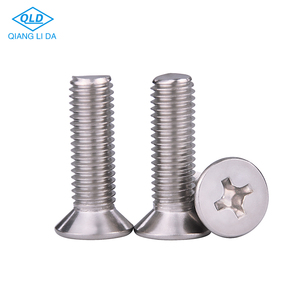 # 2-56 # 4-40 # <span class=keywords><strong>6-32</strong></span> # 8-32 # 10-24 # Viti a Testa Piatta Phillips in Acciaio Inox SS304 316, Viti per Macchine Metriche e in Pollici, 10-22 mm - Product Image 3